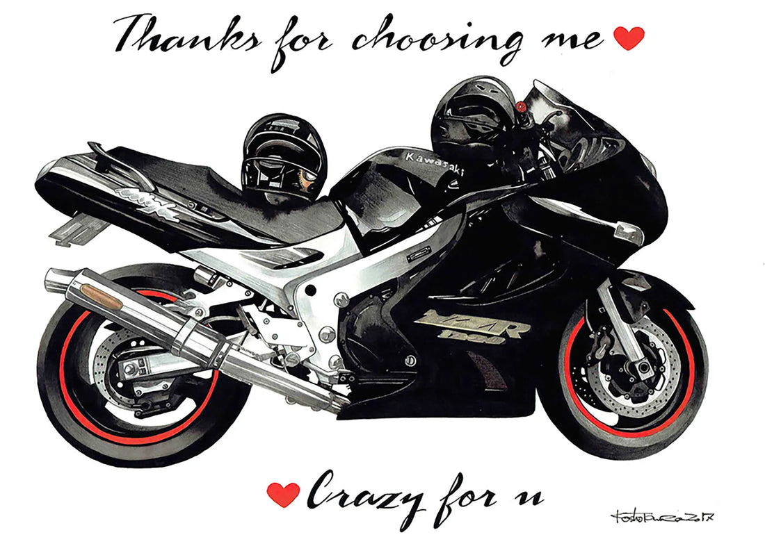 カワサキZZRのオーダーバイク絵イラスト