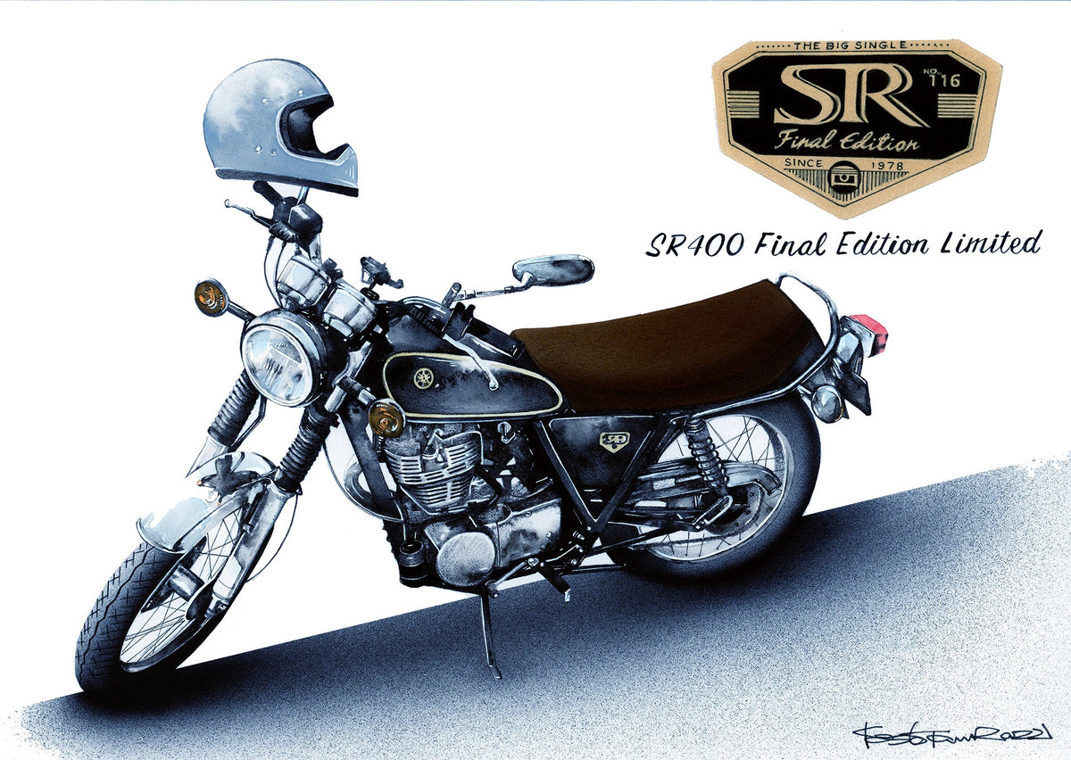 SR400のバイク絵イラスト