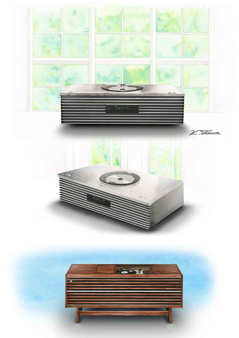 technicsのCDコンポのカタログ用イラスト制作