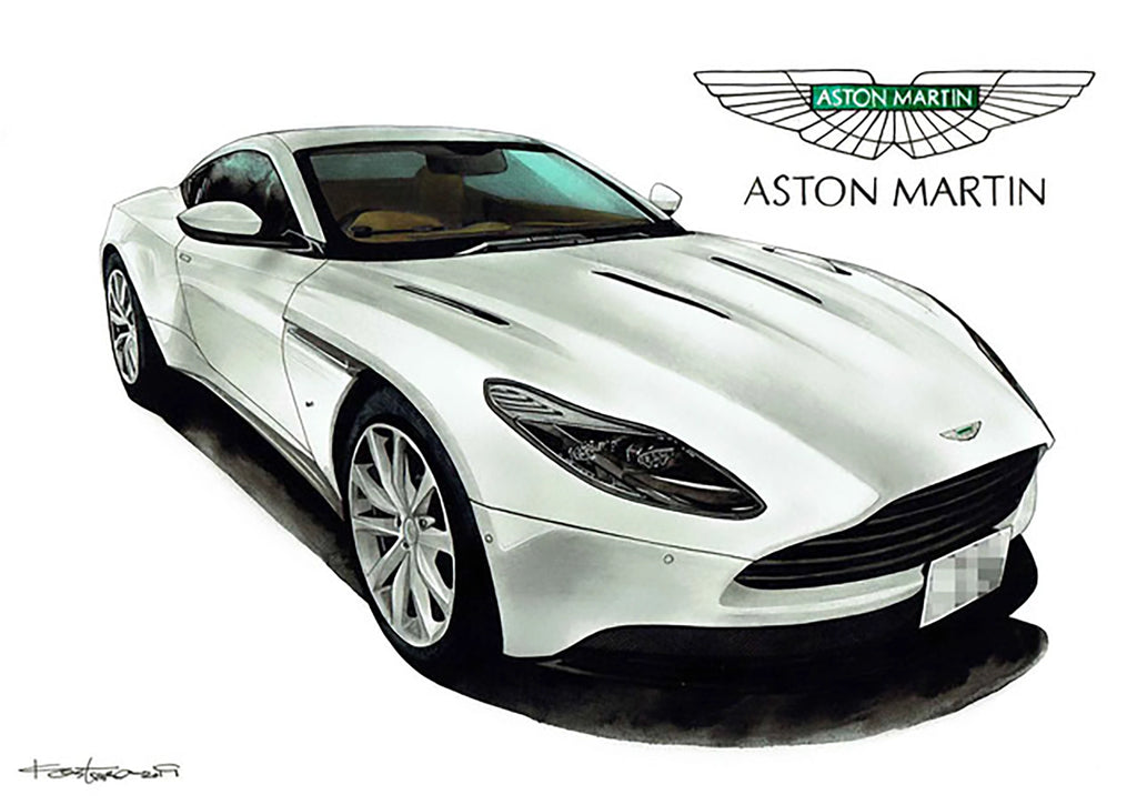 アストンマーチンDB11のリアルオーダー車絵イラスト