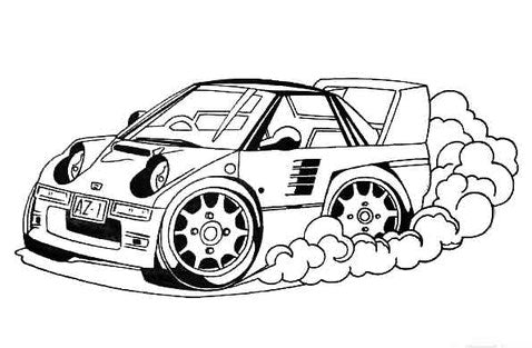 イベント出張での車のスケッチイラスト