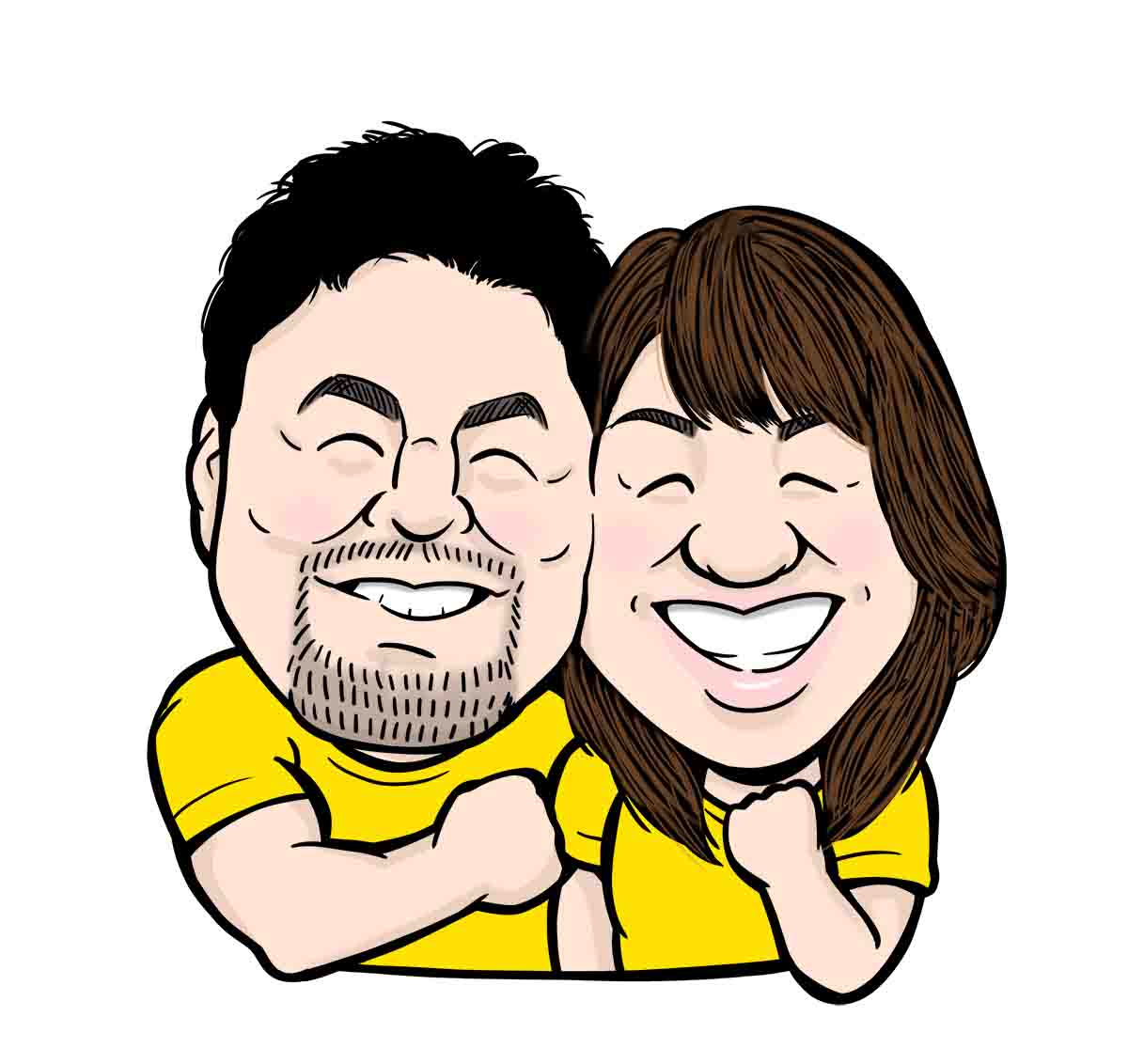 似顔絵イラストのサンプル