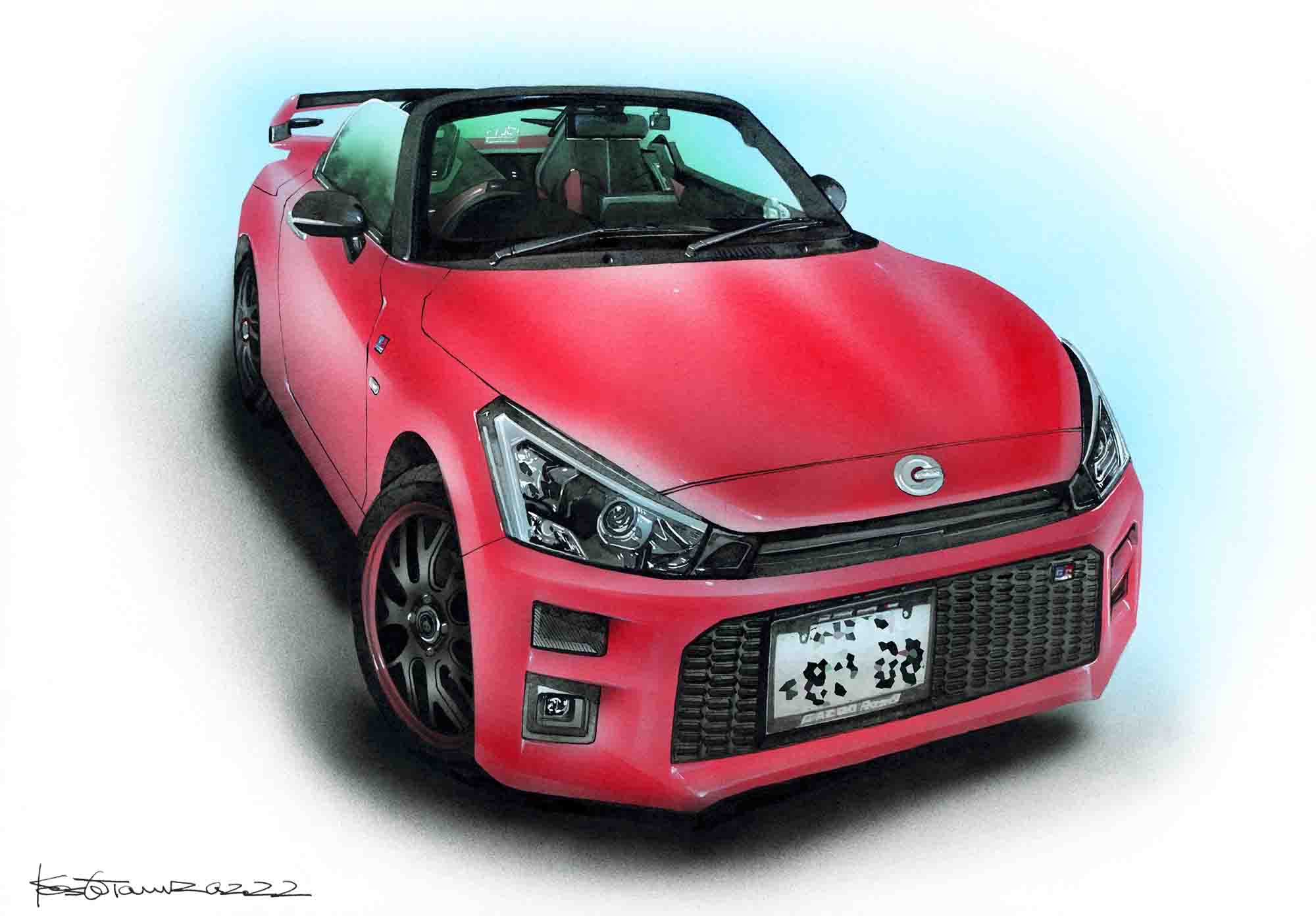 コペンのオーダー車絵イラスト