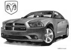愛車のダッジを形にしたリアルな手描き車イラスト｜誕生日や記念日のプレゼントにおすすめ