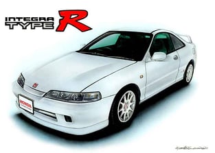 インテグラタイプRのオーダー車絵イラスト