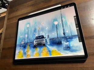 iPadのプロクリエイトで描いている