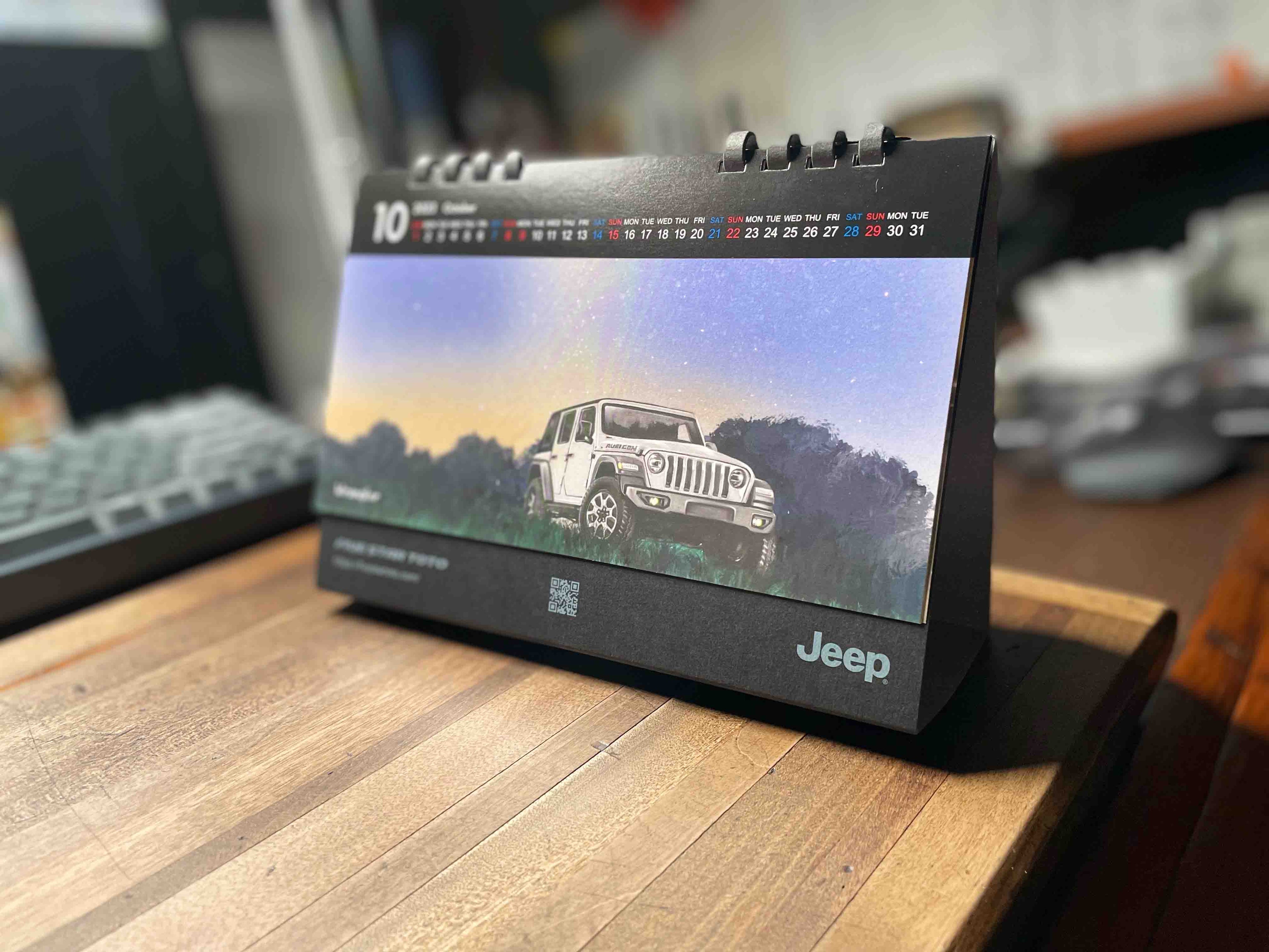 jeepカレンダー用に制作した車イラスト