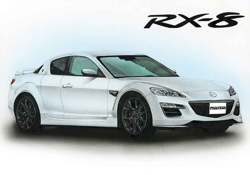RX8のオーダー車絵イラスト