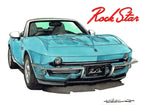 光岡ロックスターのリアル水彩画イラスト