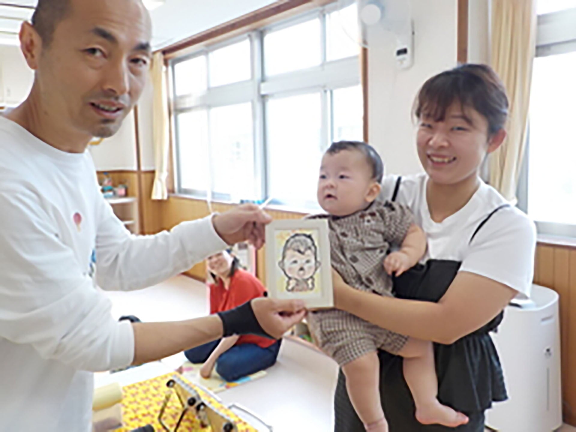 田村幸章似顔絵イベント出張