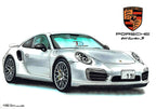 ポルシェ911ターボのオーダー車絵イラスト