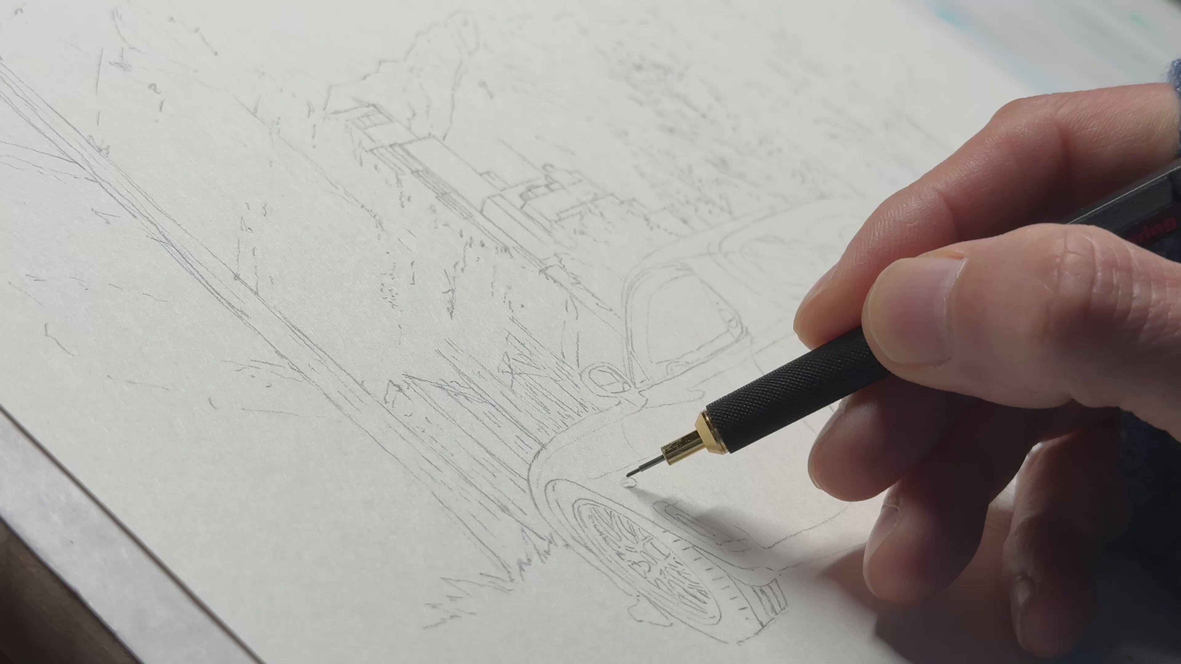 車絵イラストのメイキング動画