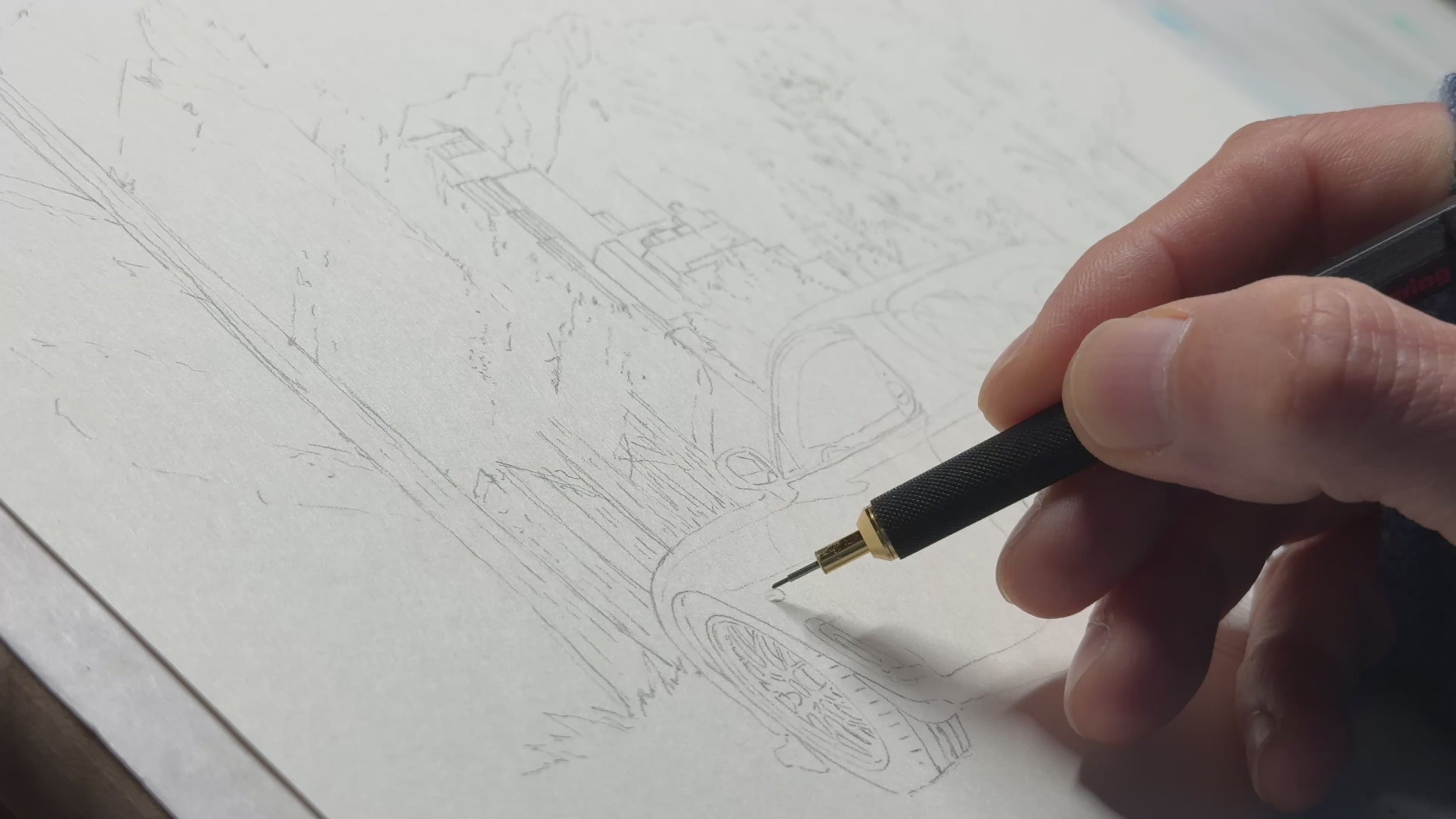 車絵イラストのメイキング動画
