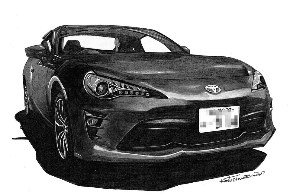愛車の思い出を形にしたリアルな手描き車イラスト｜誕生日や記念日のプレゼントにおすすめ
