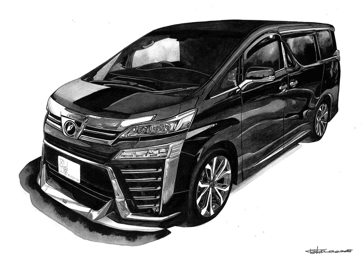 愛車の思い出を形にしたリアルな手描き車イラスト｜誕生日や記念日のプレゼントにおすすめ