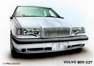 ボルボ850の車絵イラスト